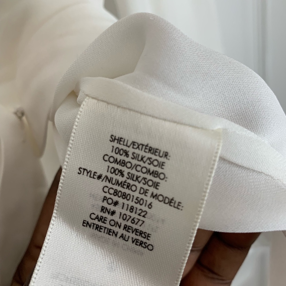 Alice + Olivia White Sheer Button Down Shirt - Picture 7 of 8